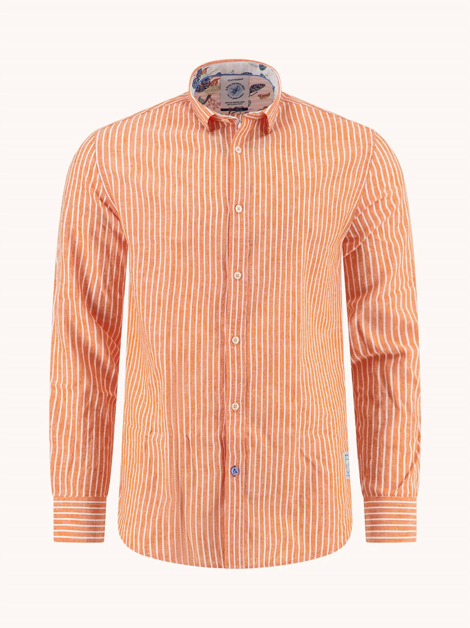 A Fish Named Fred - Long Sleeve Linen Stripe Shirt