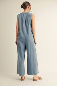 Jodifl - Sleeveless Pintuck Jumpsuit