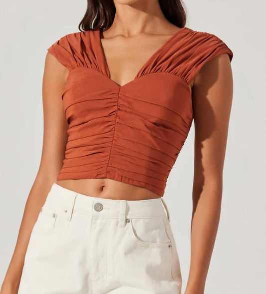 Astr - Xandra Ruched Crop Top