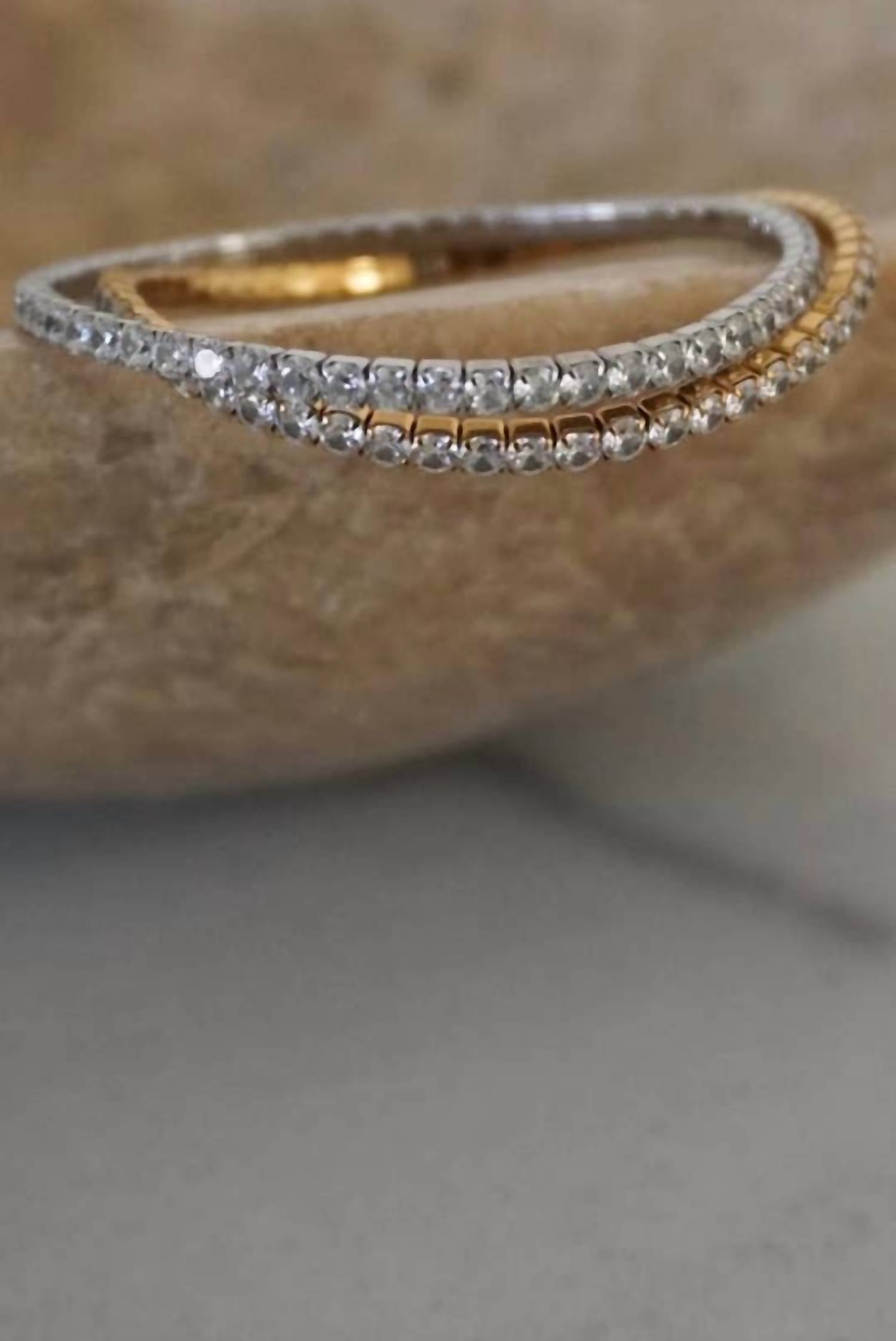 Chansuttpearls - Women's Stretchy Tennis Bracelet