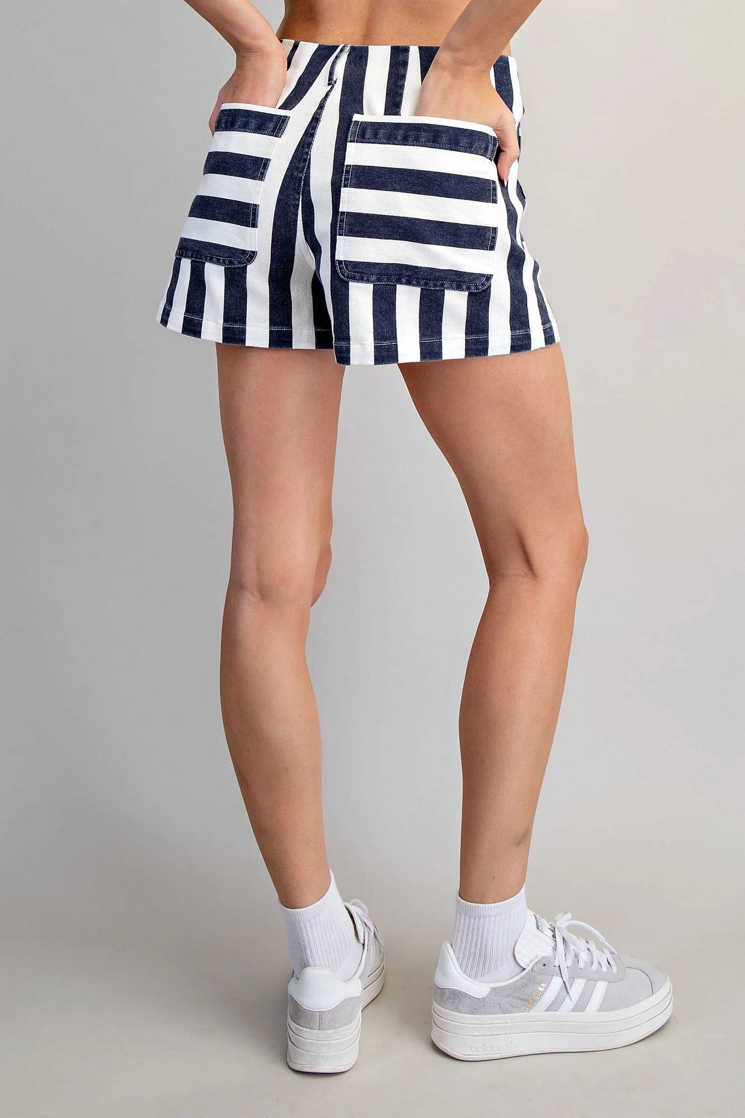 Riviera - High-rise Mixed-stripe Short