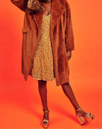 Jayley - Women's Faux Fur Long Sleeve Coat