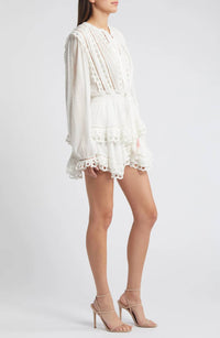 Loveshackfancy - Tindra Tie Waist Long Sleeve Mini Dress