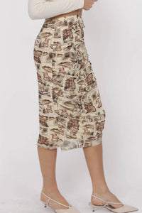 Sage The Label - Giddy Up Ruched Mesh Skirt