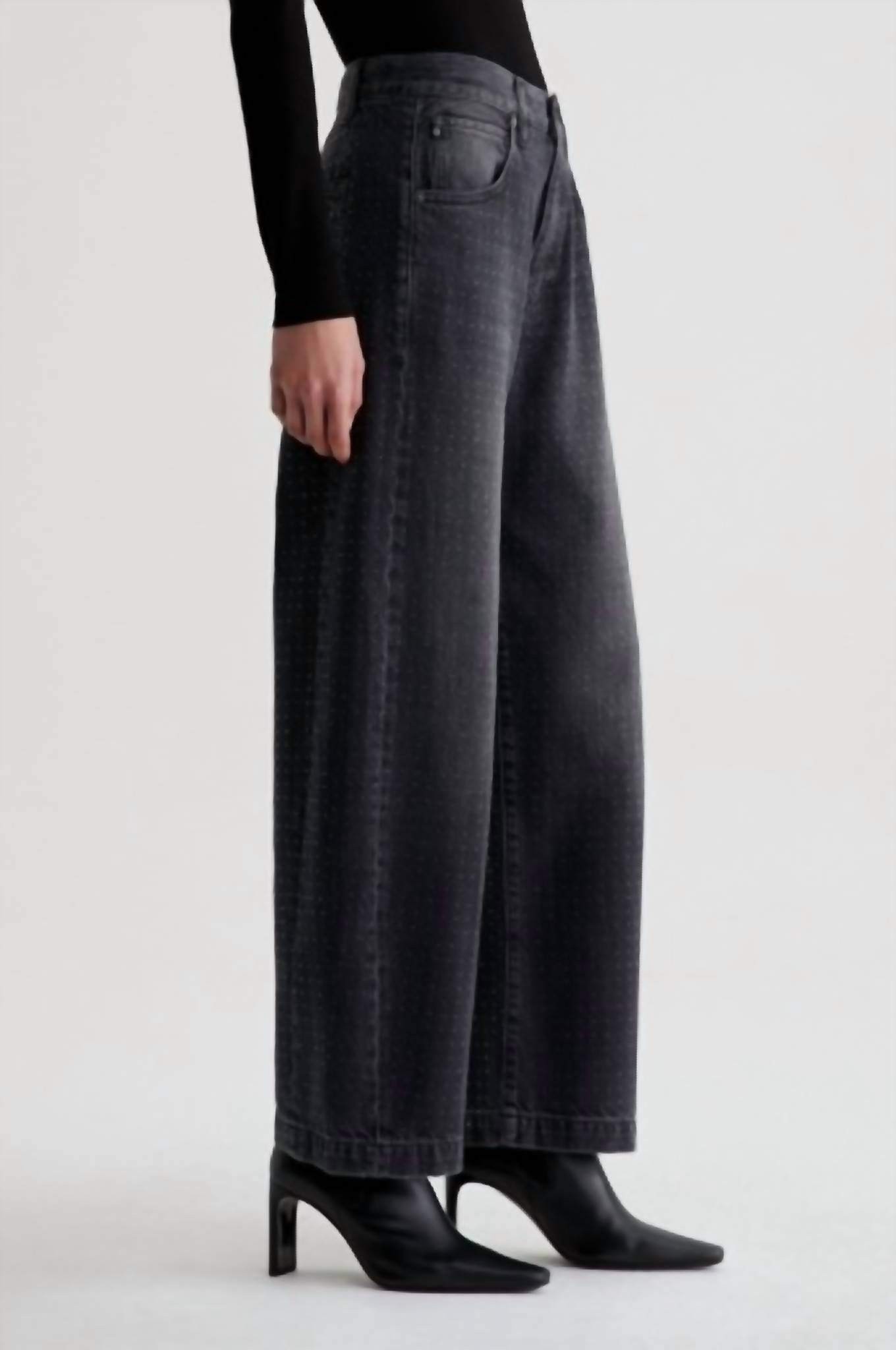 Ag Jeans - Hattie Embellished Barrel-leg Crop Jeans