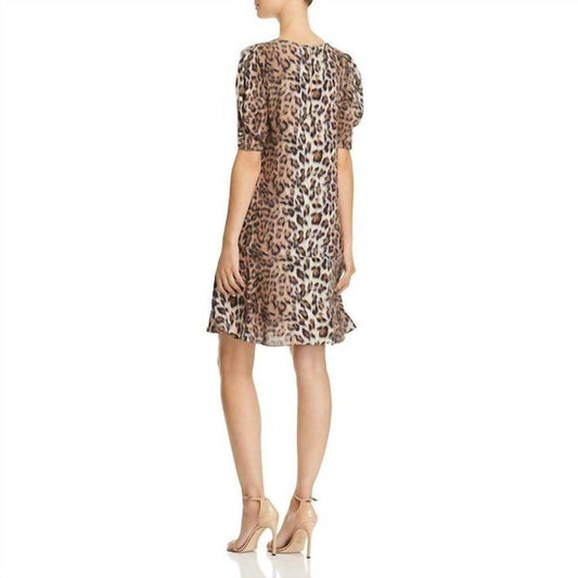 Joie - Angeni Leopard Print Puff Sleeve Mini Dress