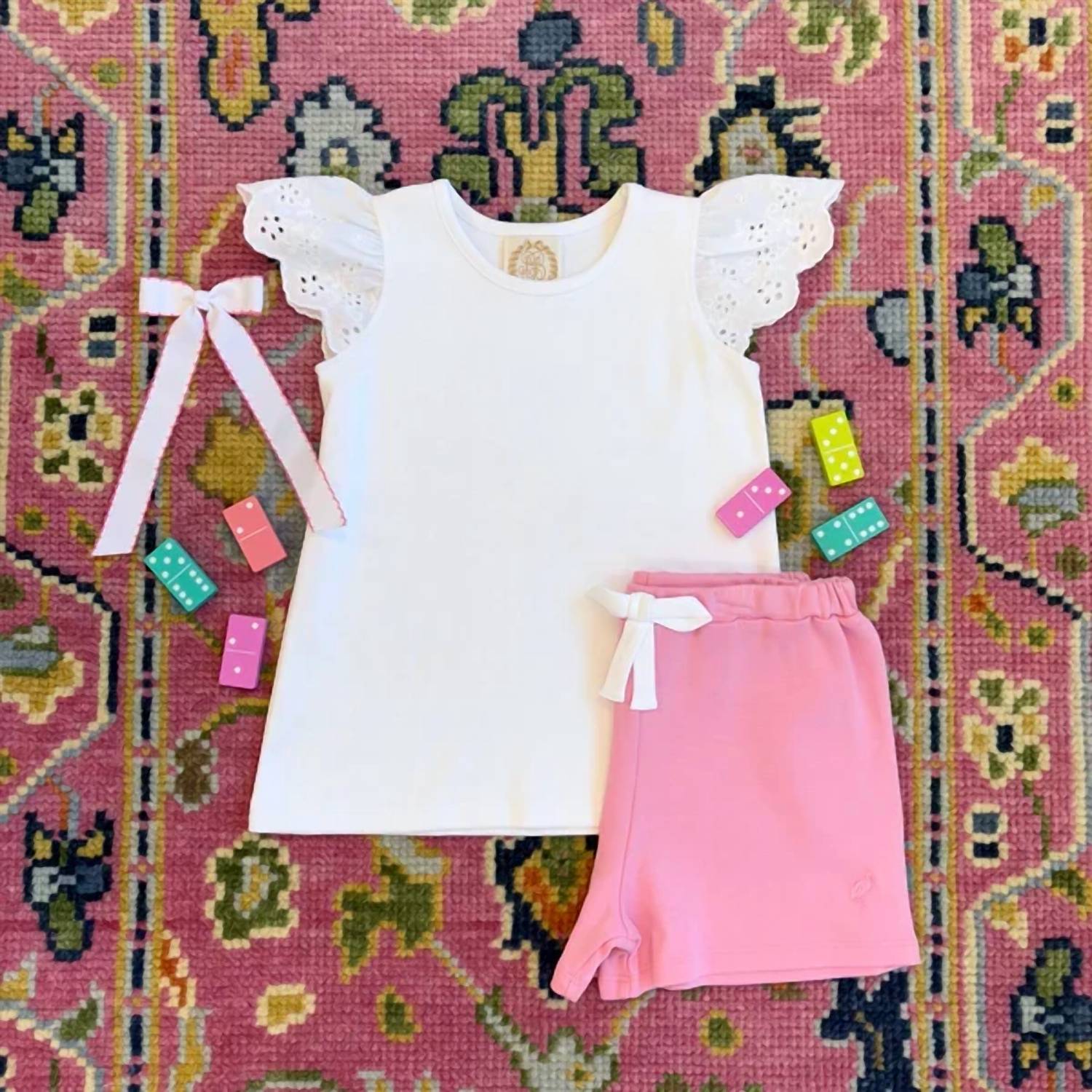 The Beaufort Bonnet Company - Girls' Ellen's Eyelet Top