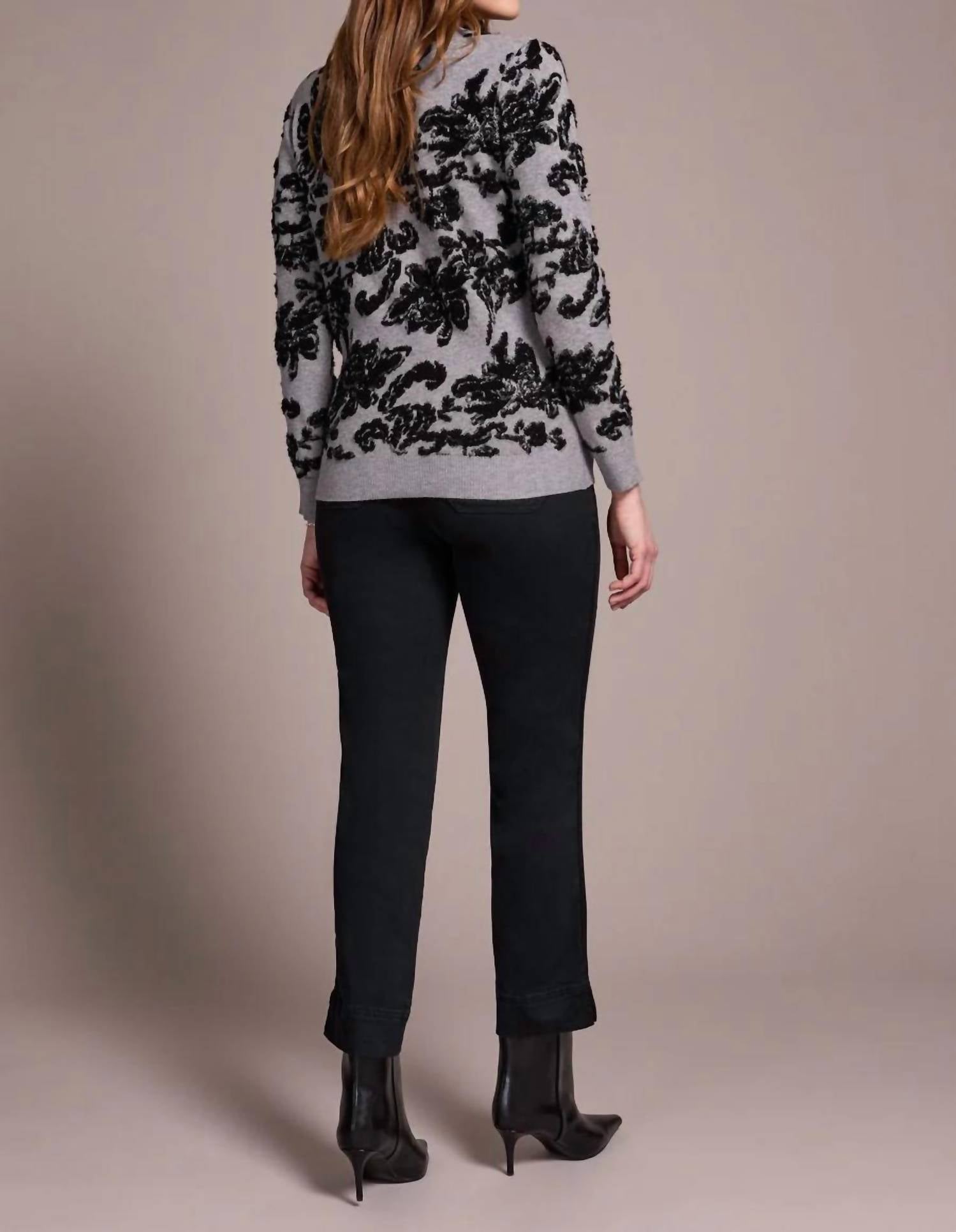 Tribal - Soft Boucle Jacquard Long Sleeve Sweater