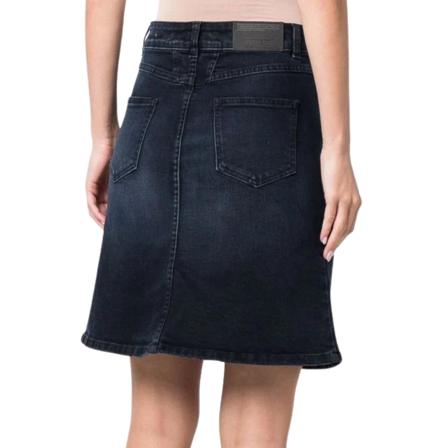 CLOSED Women's Organic Denim Mini Skirt in blue black - women's skirt - detail view