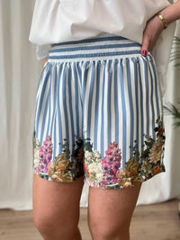Karmamia Suri Shorts in floral stripe - women's shorts