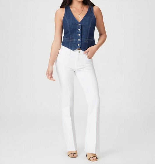 Paige - High Rise Laurel Canyon With Raw Hem Jeans
