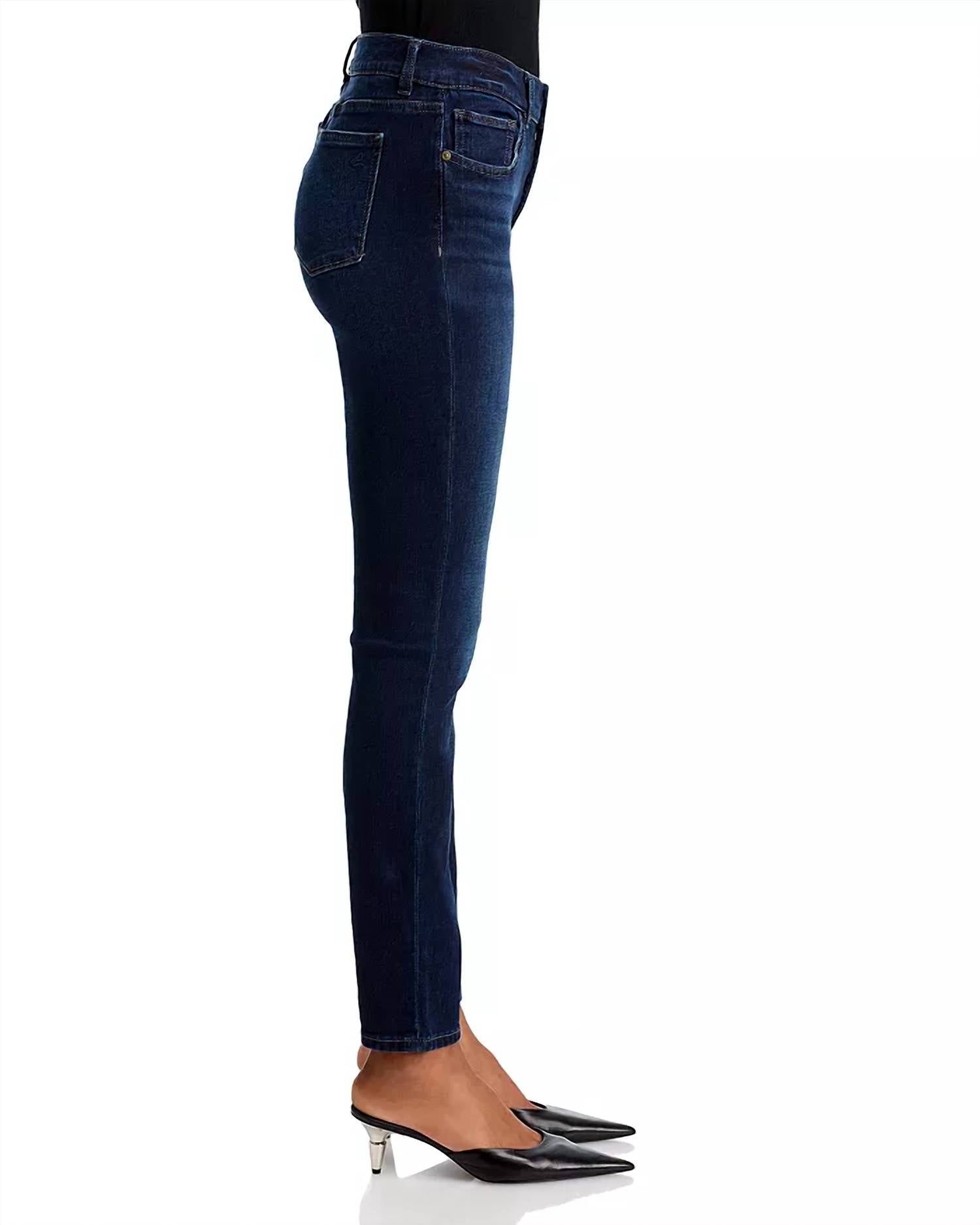 DL1961 - Women's Florence Skinny Mid Rise Instasculpt Ankle Jeans in warner - women's jeans - alternate view