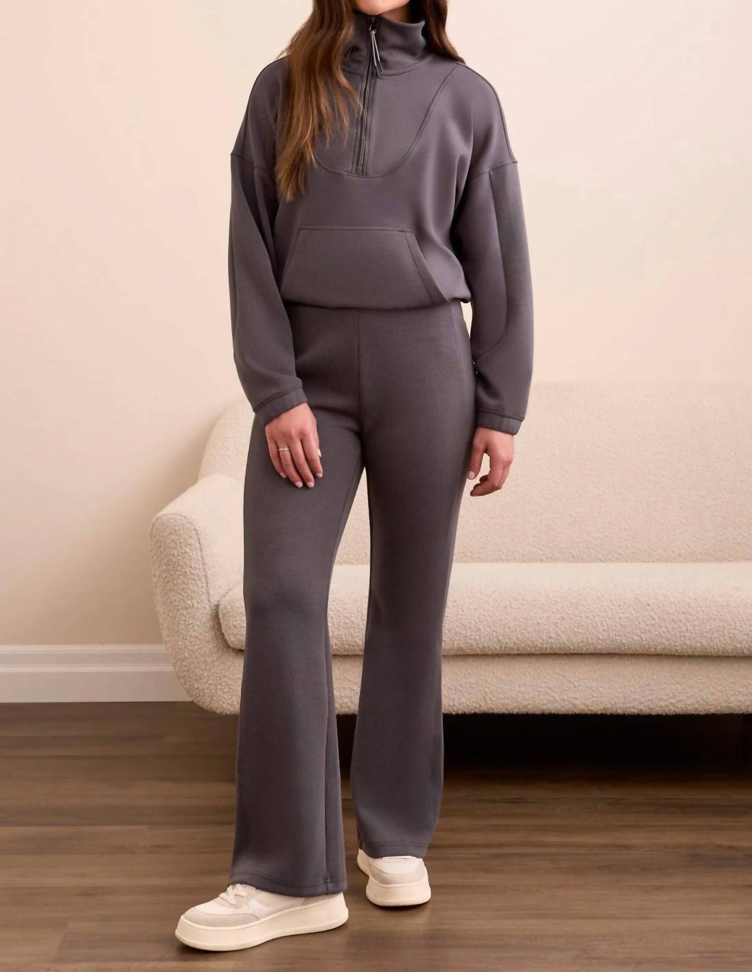 Tribal - Techno Lux Rib Pull-on Flare Leg Pants