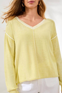 Tribal - V-neck Washed Sweater