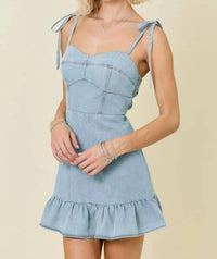 Day + Moon - Ruffle Trim Mini Dress