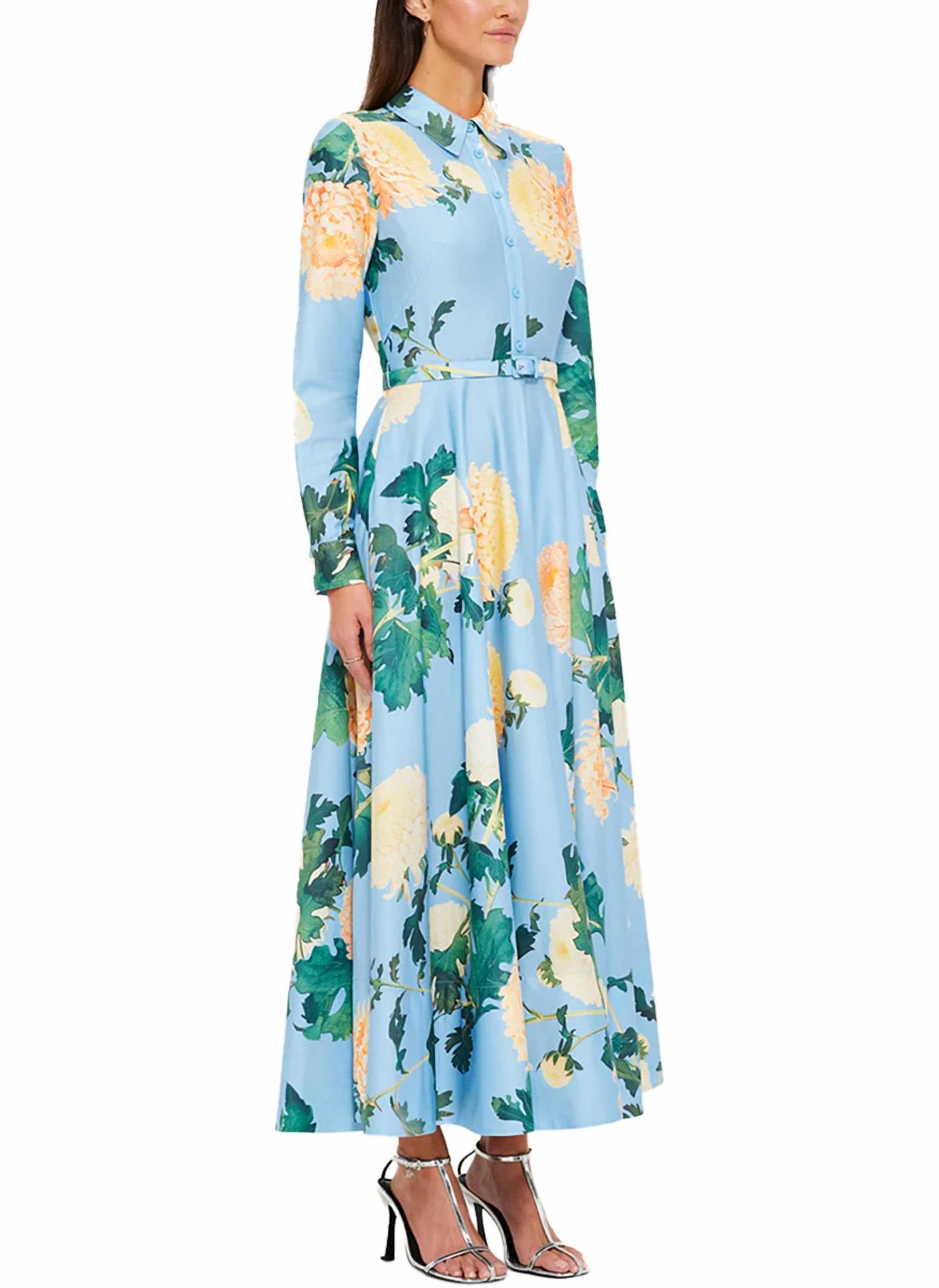 Leo Lin - Zara Hydrangea Midi Shirtdress