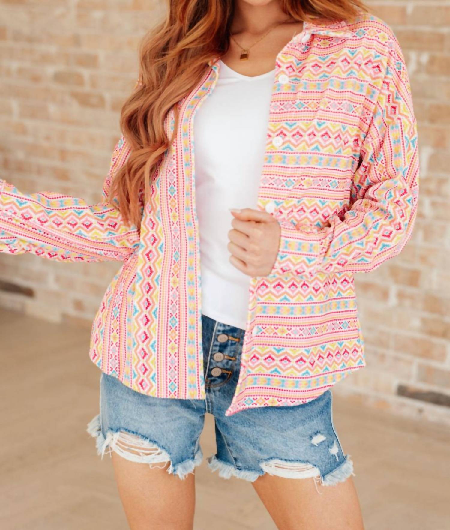 Savannah Jane - Imagine When Shacket Button Down Shirt