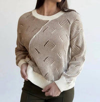 Able - Milli Two Tone Spiral Design Sweater