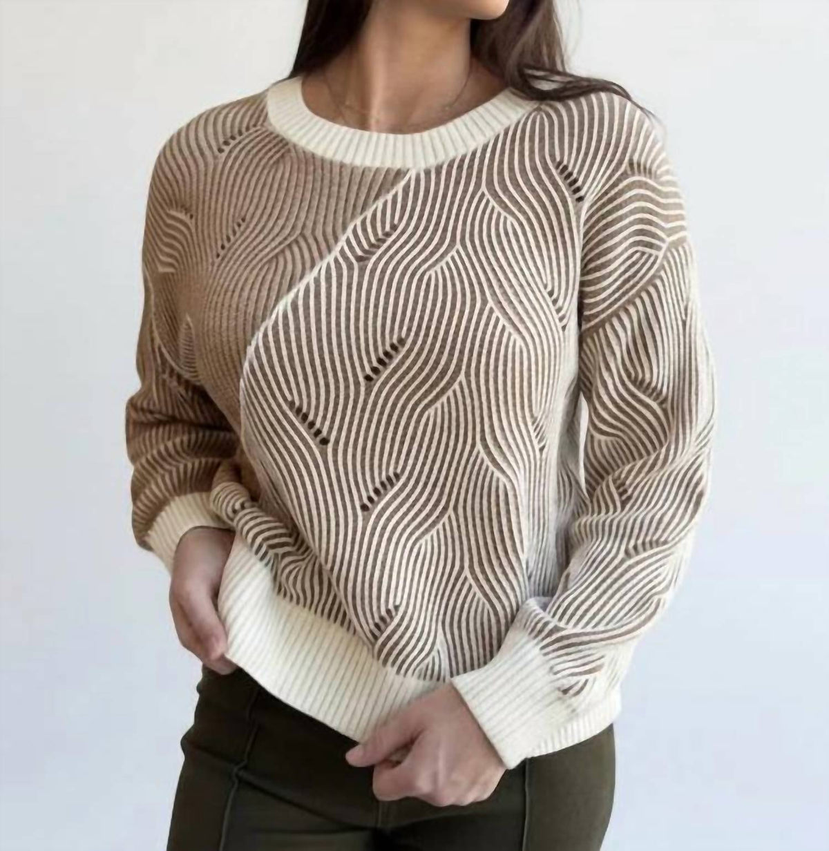 Able - Milli Two Tone Spiral Design Sweater