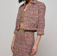 L'Agence - Jia Crop 3/4 Sleeve Jacket