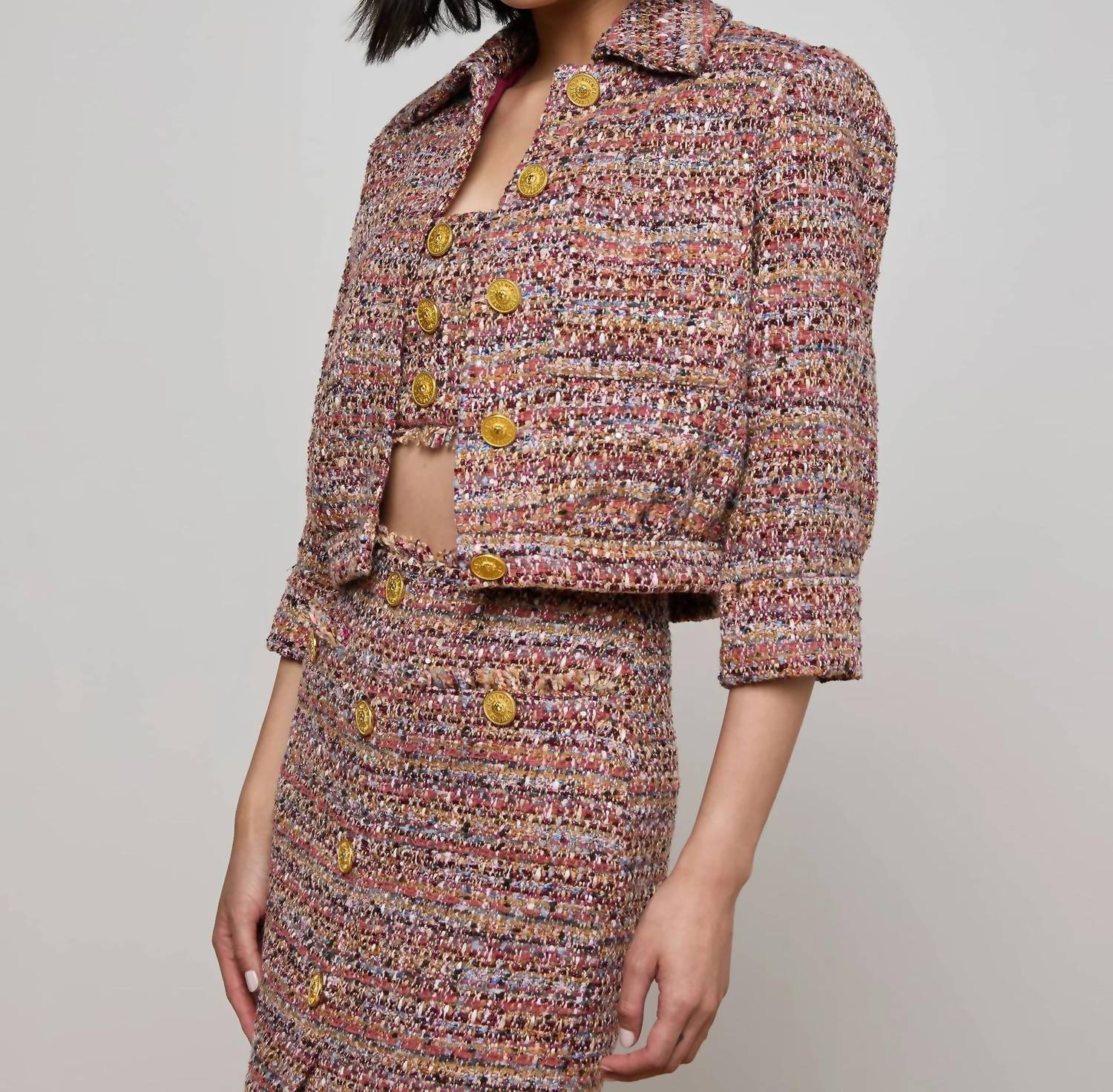 L'Agence - Jia Crop 3/4 Sleeve Jacket