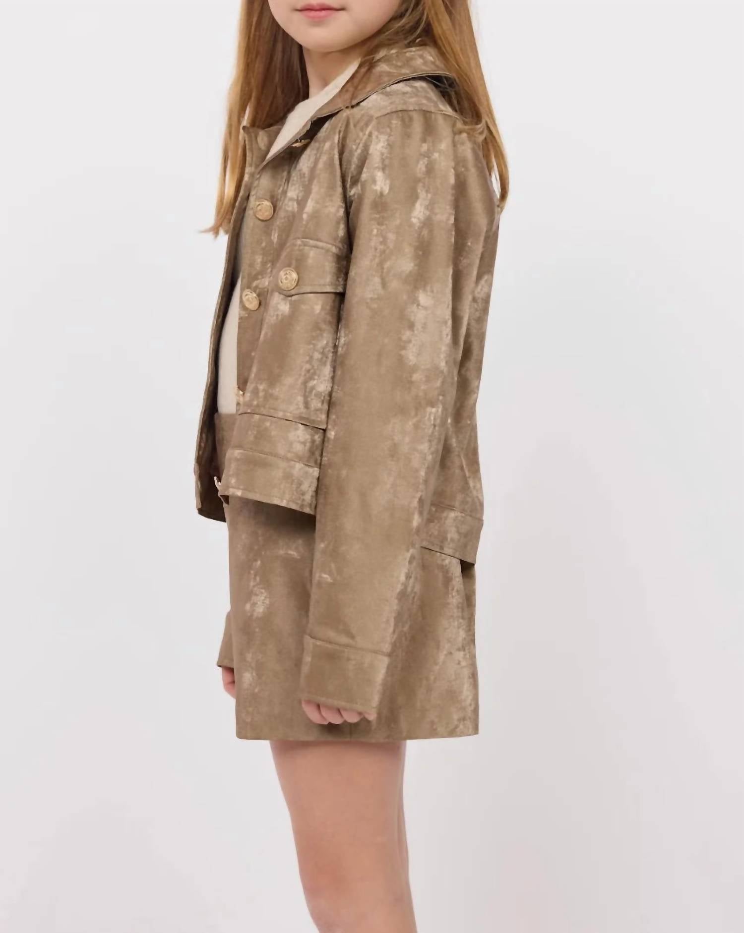 Sadie & Sage - Girls' New Chapter Jacket With Officer Buttons