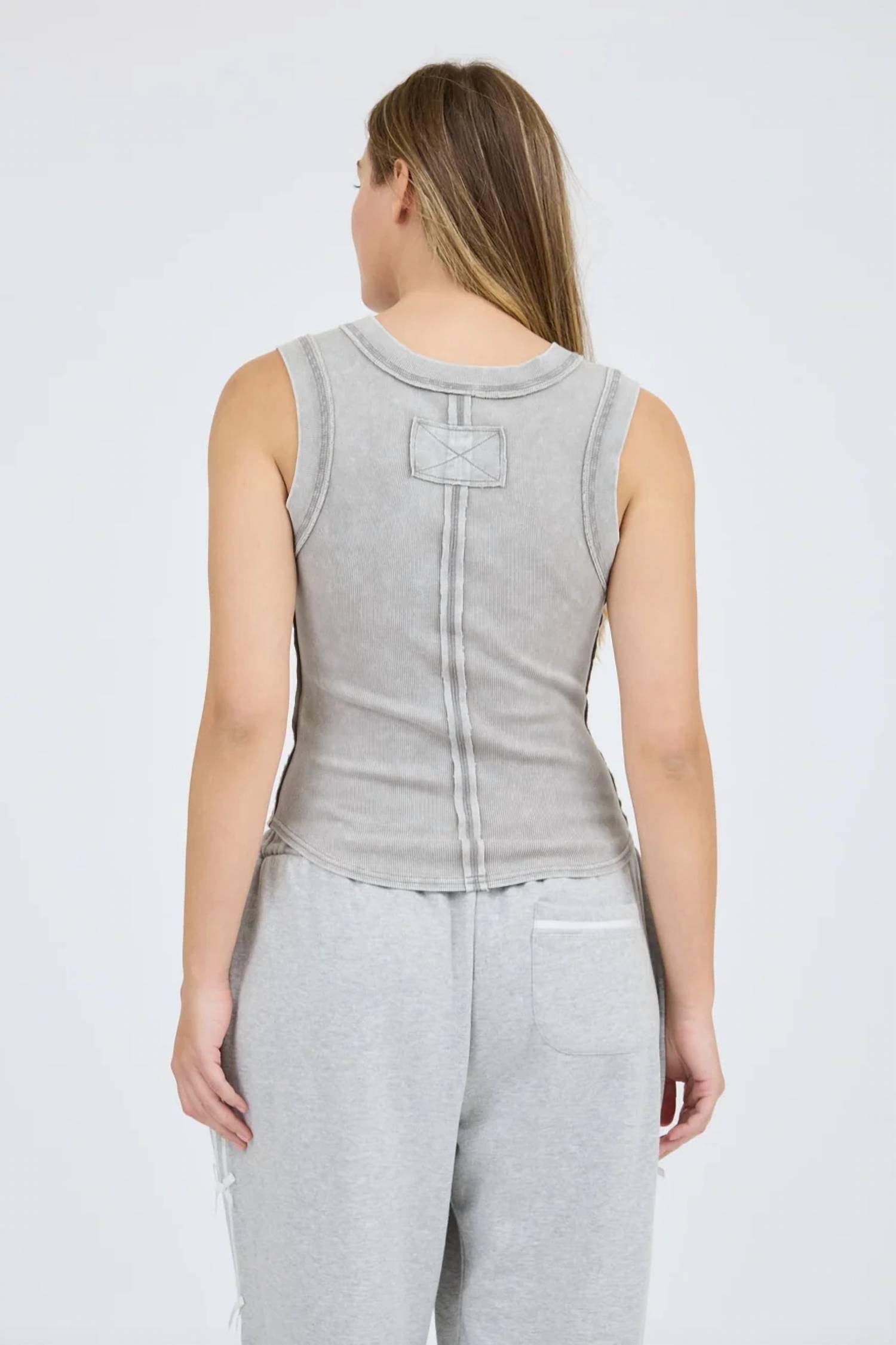 Blu Pepper - Henley Knit Tank Top