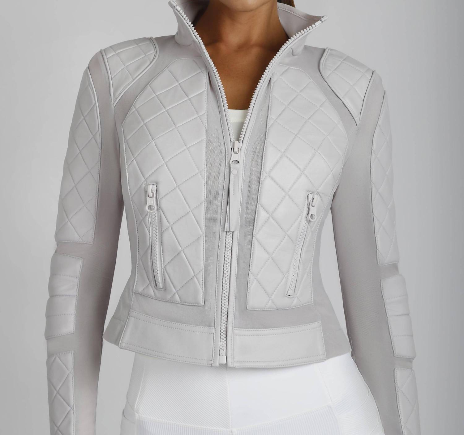 Blanc Noir - Classic Mesh Moto Jacket