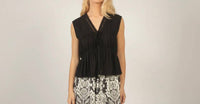 See U Soon - V-neck Sleeveless Blouse