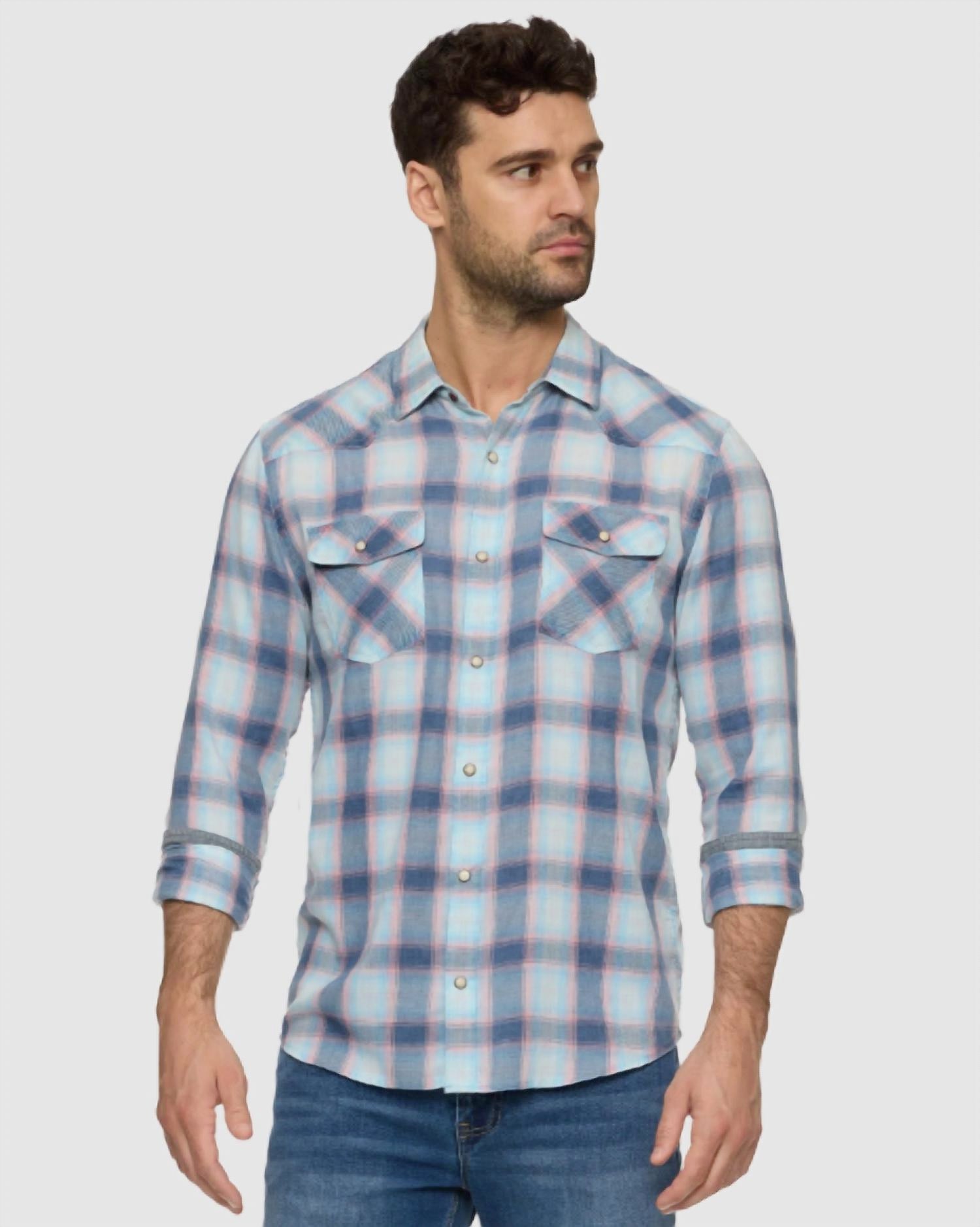 Flags & Anthem - Muncie Long Sleeve Vintage Wash Western Shirt