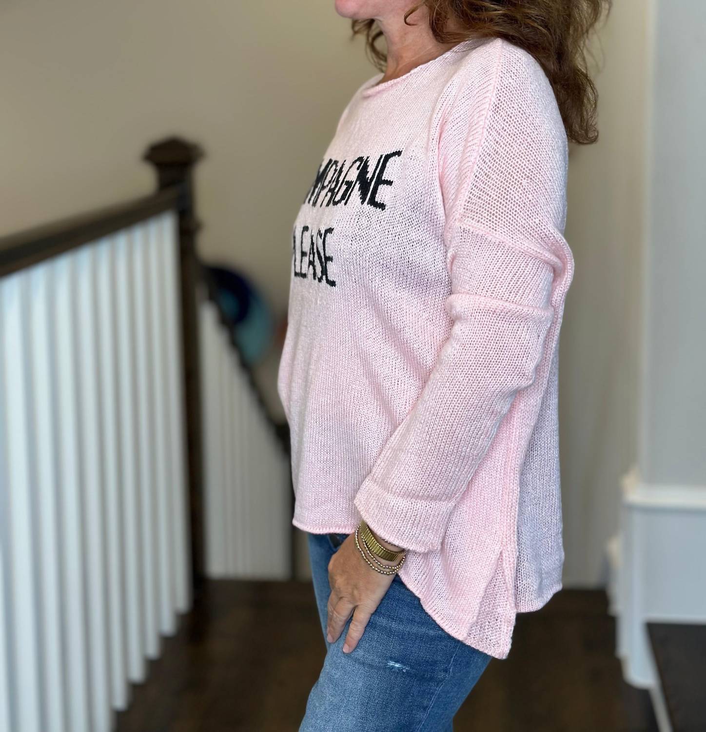 Wooden Ships - Women's Champagne Please Crew Sweater