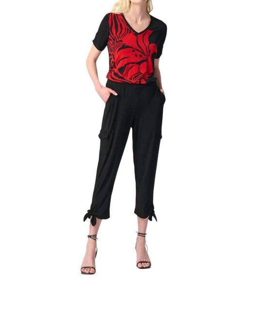 Joseph Ribkoff - Knit Jogger Pants with Cargo Pockets