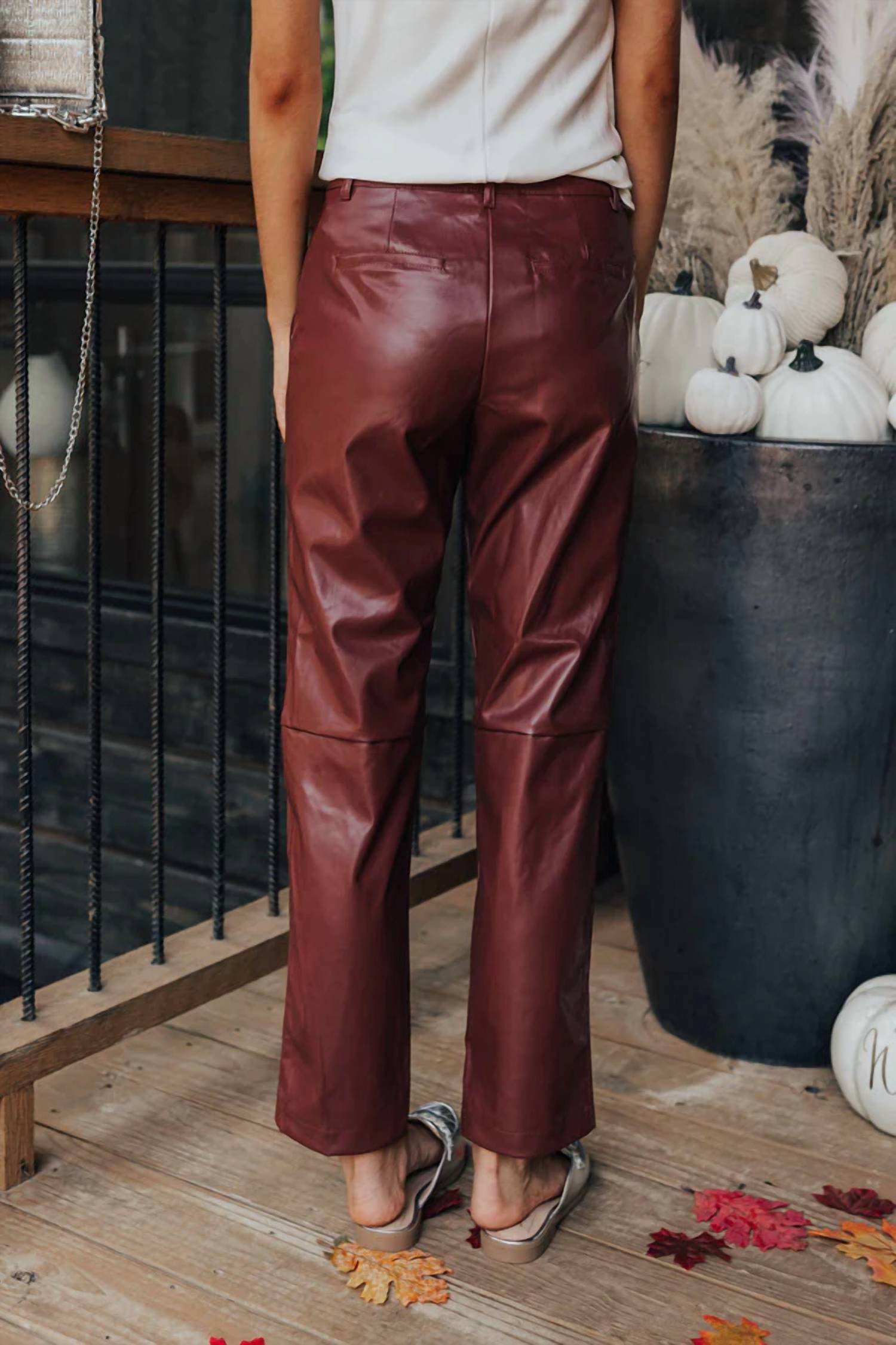 Entro - Catalina High Waist Faux Leather Pants