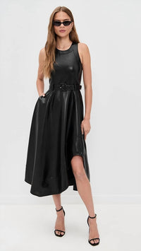 Cinq A Sept - Vegan Leather Zelda Midi Dress