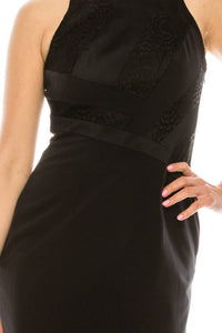 Aidan Mattox - Asymmetrical Lace Mini Dress