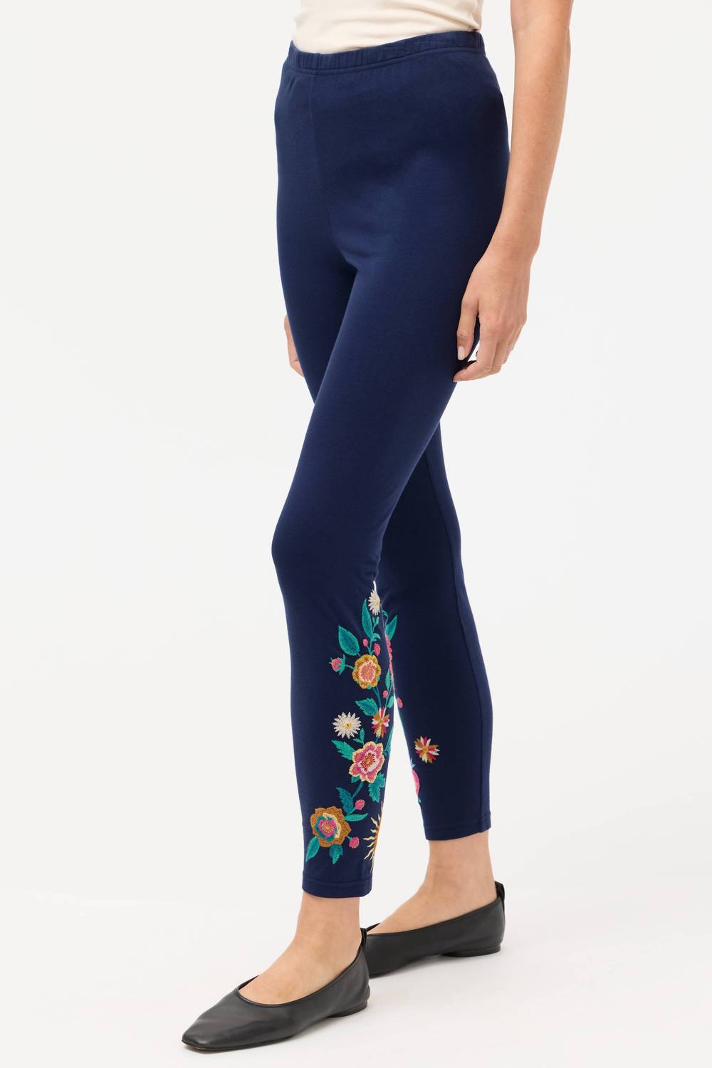 Johnny Was ZIVIANA LEGGING in blue night - women's pants - detail view