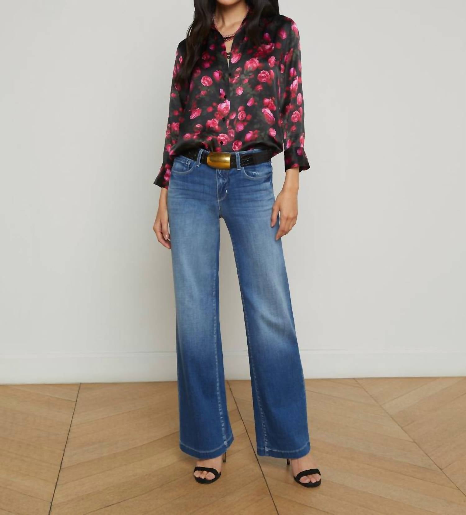 L'Agence - DANI 3/4 SLEEVE BLOUSE