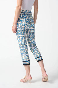 Joseph Ribkoff - Geometric Print Crop Pants