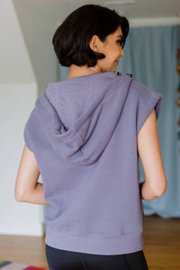 Mono B - Up And Ready Cap Sleeve Workout Hoodie