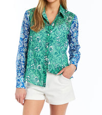 DREW Natalee Blouse in grass - women's blouse