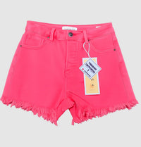 Risen - Women's High Rise Fray Hem Shorts