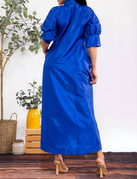Karen T Design - Button Down Rutched Midi Dress