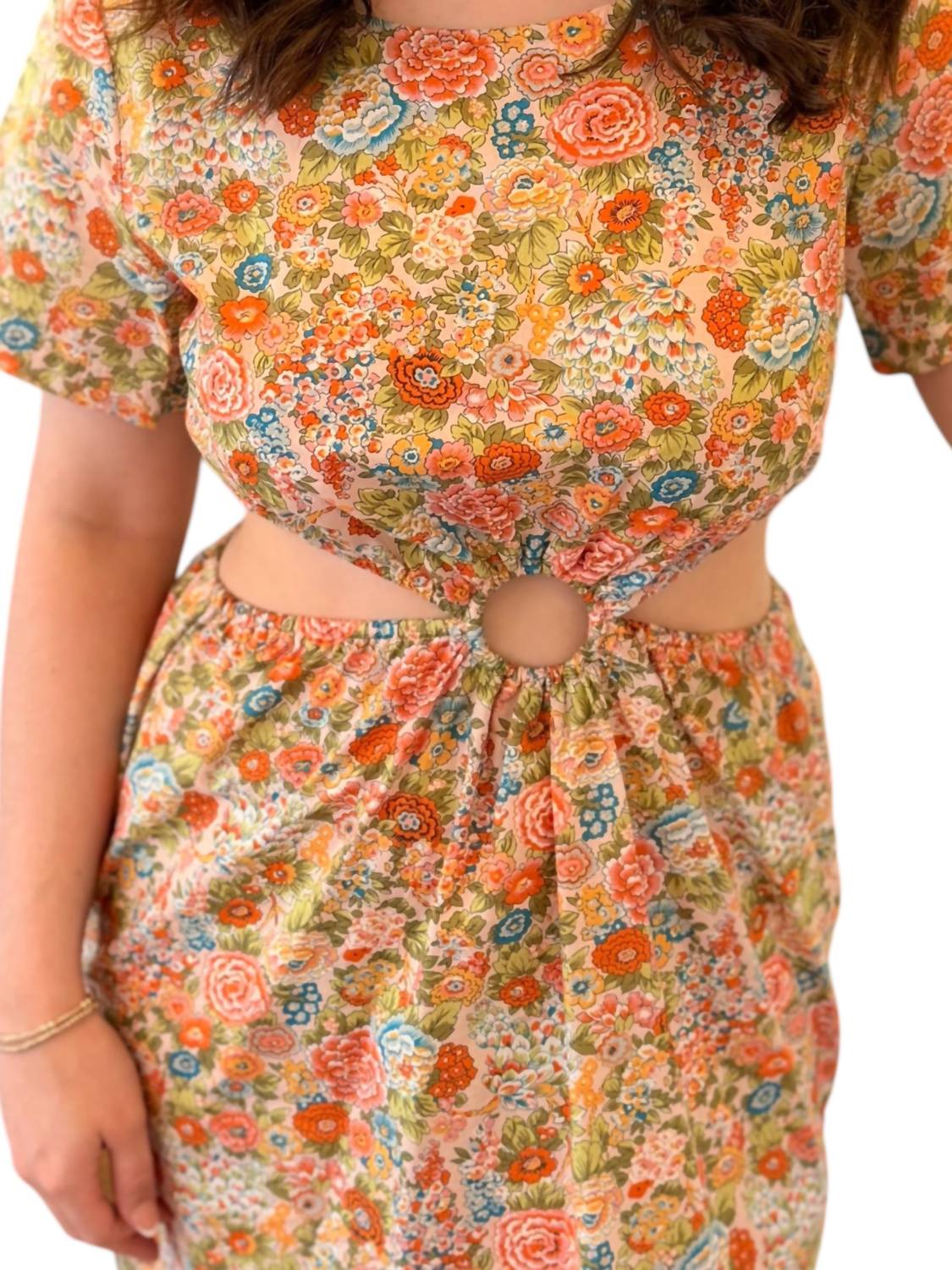 Lucca - Wildflower Charm Cutout Dress