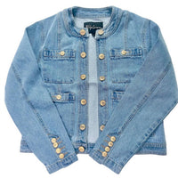 11 Uptown - Collarless Denim Jacket