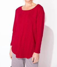 Escape By Habitat - Cotton Slub Hi-Low 3/4 Sleeve Tee