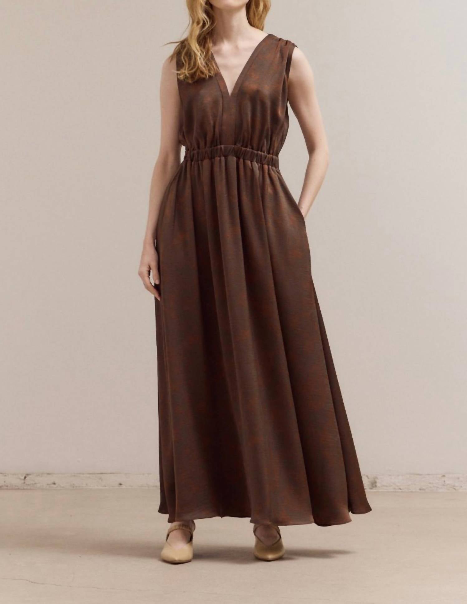 Grade & Gather - Heather Bronzed Satin Dress