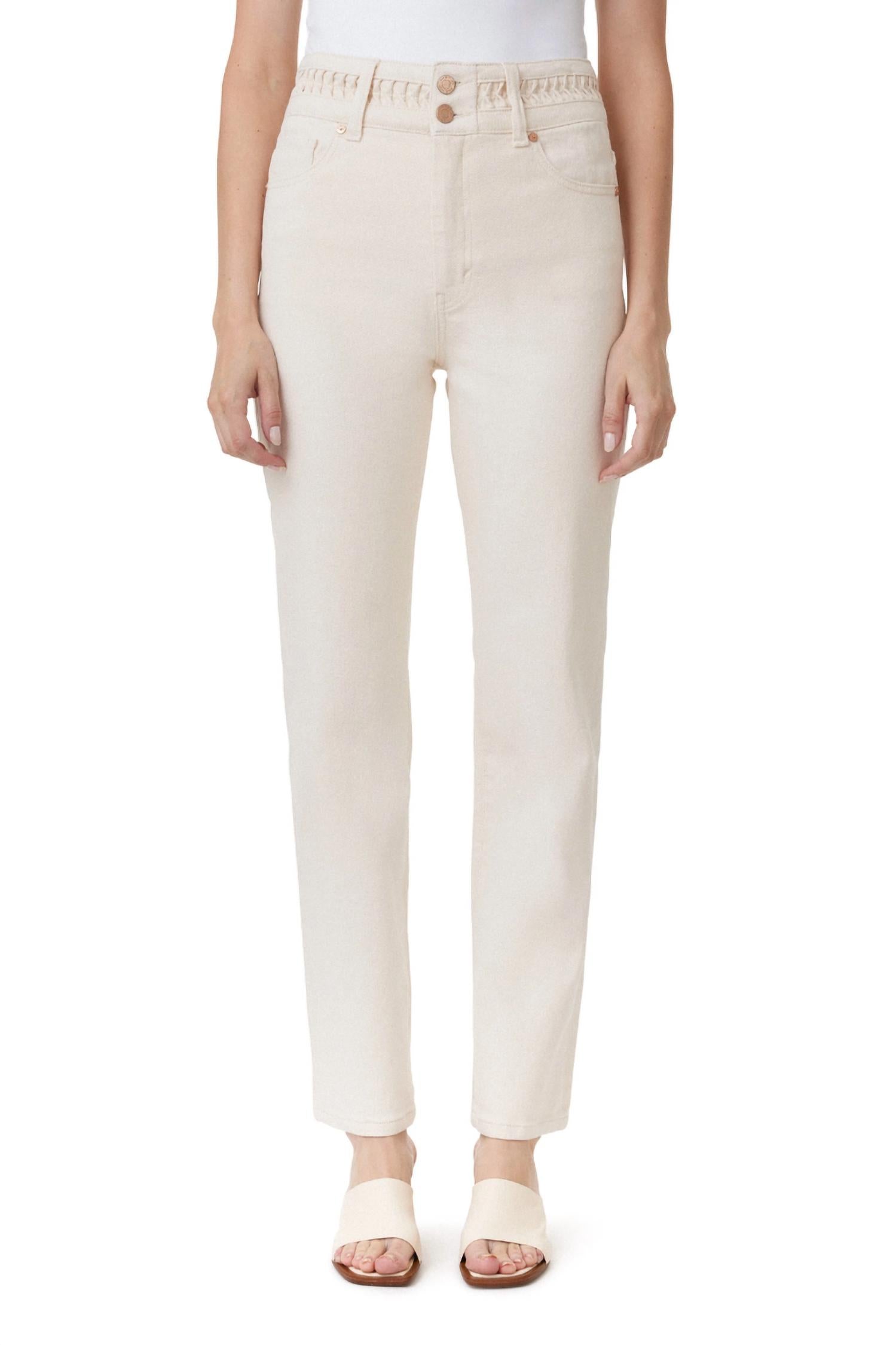 Habitual - High Rise Pleated Straight Leg Jeans