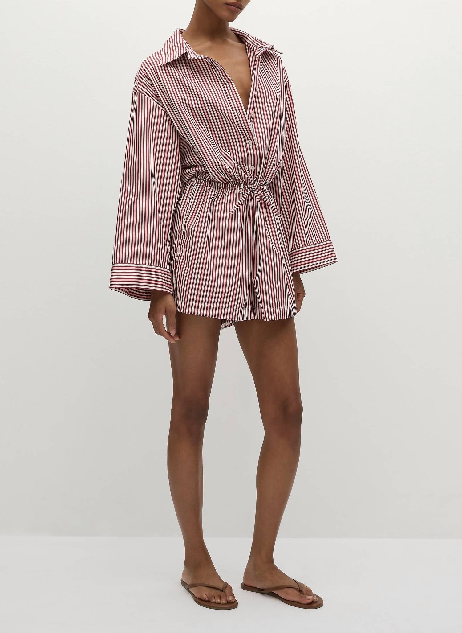 Faithfull The Brand - Freja Poplin Shorts Playsuit Romper