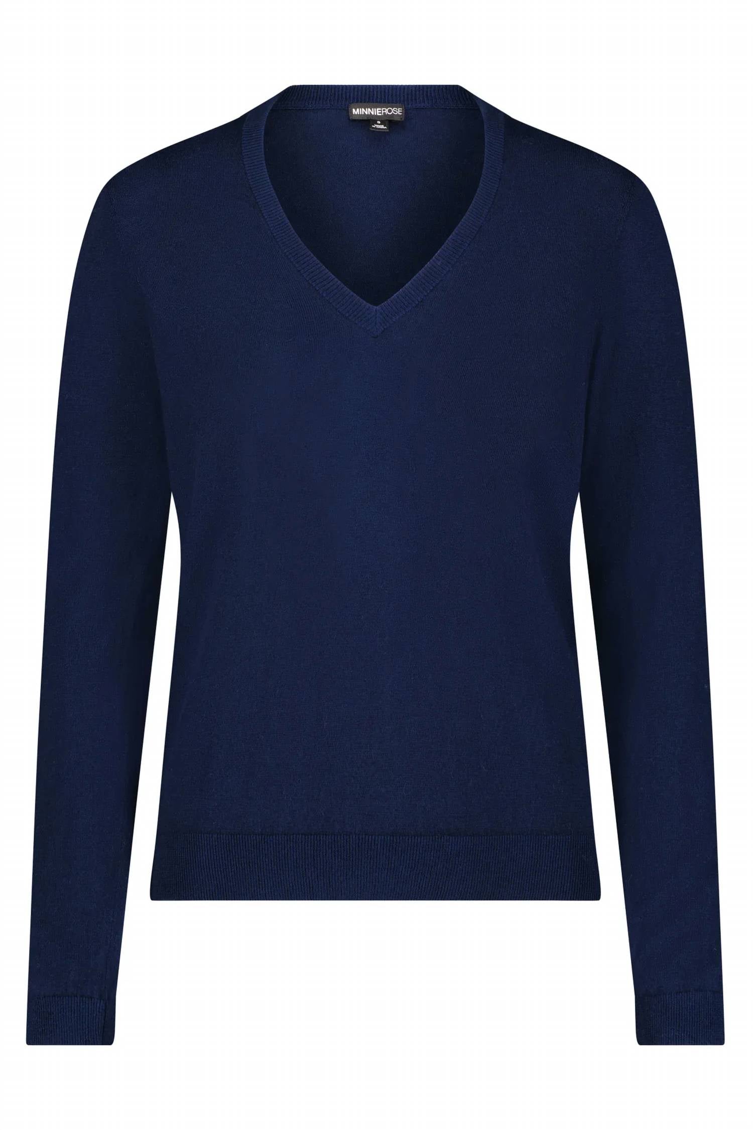 Minnie Rose - Women's Supima V Neck Top