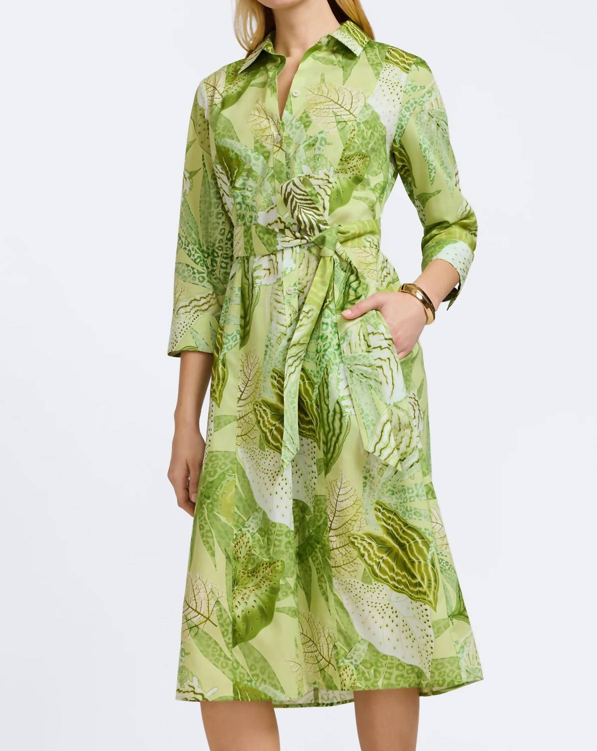 Foxcroft - Fiona Jungle Leaves Dress